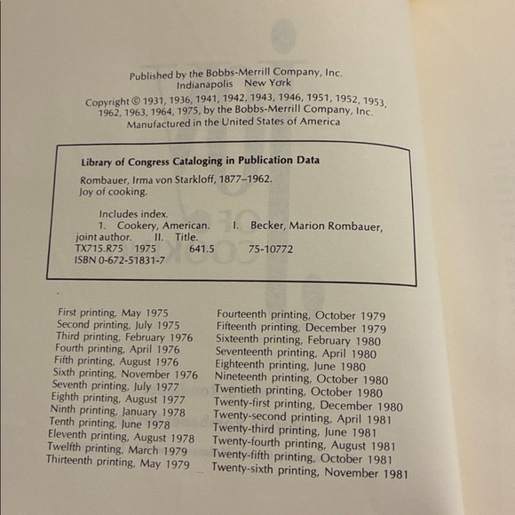 Joy of Cooking Hardcover Book - Picture 2 of 2